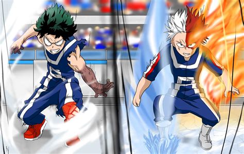 Deku vs Todoroki .